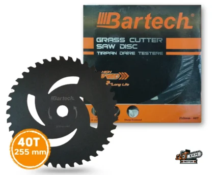 Bartech Motorlu Tırpan 40T 255 mm Daire Elmas Bıçak Testere Siyah Kılıç Motor 3